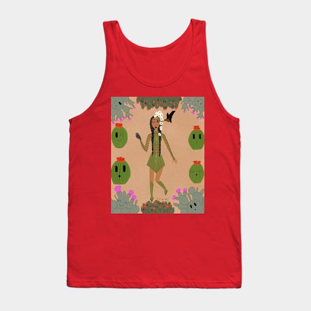 Sonoran Desert Cactus Faerie Tank Top by DebiCady